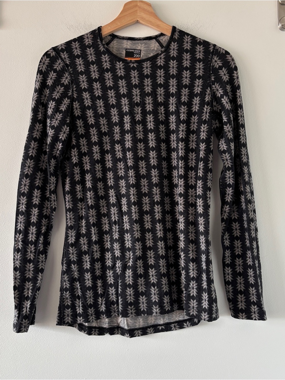 Icebreaker Merino Wool 200 Long Sleeve Crew Base Layer Top
